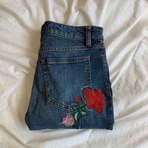 Free People Embroidered Jeans